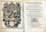 LA BAUNE, Jacobus de. - PANEGYRICI // VETERE // JACOBUS DE LA BAUNE SOC. JESU, // JUSSUJ // CHRISTIANISSIMI DELPHINI. // AD VSVM // EDITIO ALTERA ITALICA, // CUI ACCEDUNT OBSERVATIONES CRITICAE // IN LATINUM PRACATUM // V. C. CHRISTIANI SCHUUARZII // PROFESS. ALTORFINI. //